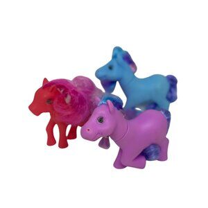 My Little Pony Twilight Rainbow Dash Port-o-Bella Horse Set of 3 Toys Lot Retro